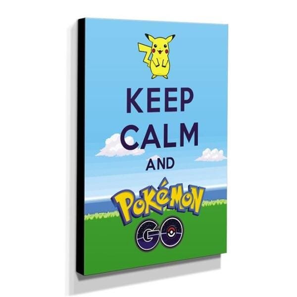 Quadro Keep Calm And Pokemon Go Canvas 40x30cm-KCA101 - 2