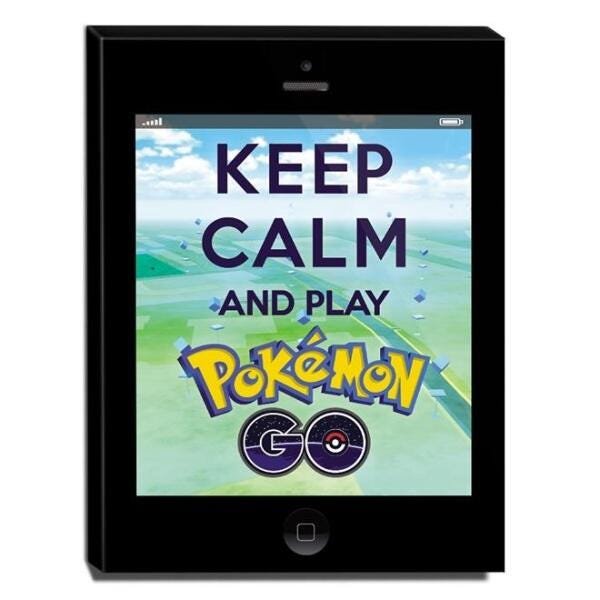 Quadro Keep Calm And Play Pokemon Go Canvas 40x30cm-KCA106 - 1