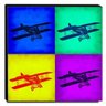 Quadro Pop Art Avião Canvas 30x30cm-QP25 - 1