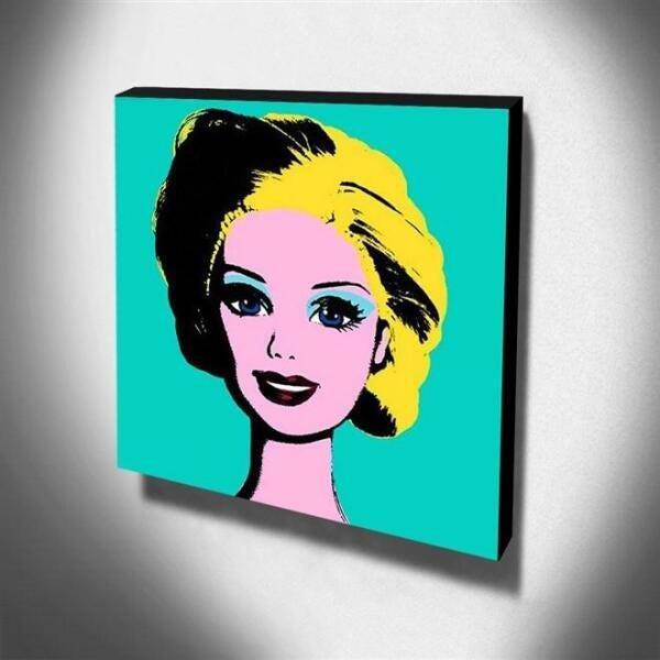 Quadro Pop Art Barbie Canvas 30x30cm-QP21 - 3