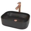 Ver imagem 2 de Cuba Pia de Banheiro Lavabo de Apoio Sobrepor - Preto