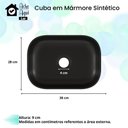 Ver imagem 7 de Cuba Pia de Banheiro Lavabo de Apoio Sobrepor - Preto