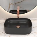 Ver imagem 3 de Cuba Pia de Banheiro Lavabo de Apoio Sobrepor - Preto