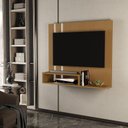 Ver imagem 1 de Painel de Parede Pompéia 90cm Compacto para Quarto e Sala de Estar Cedro/Off