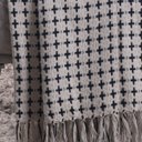 Ver imagem 2 de Manta Decorativa para Sofá Boho Andaraí Off White/preto