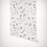 Papel de Parede folhagem em aquarela cinza - 3