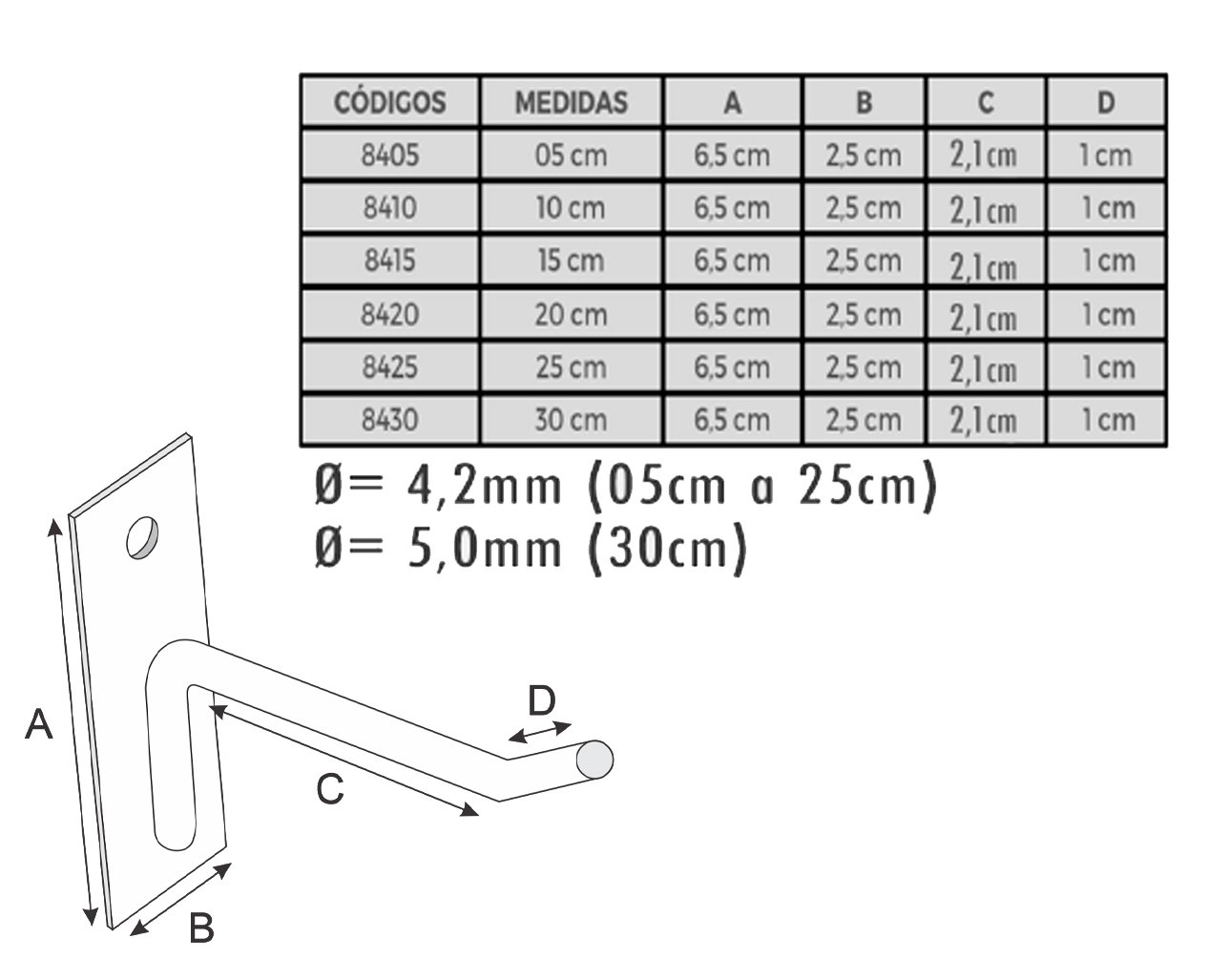 Gancho Besser Chapa Reta Simples 5 Cm Prata - 100 Unidades - 2