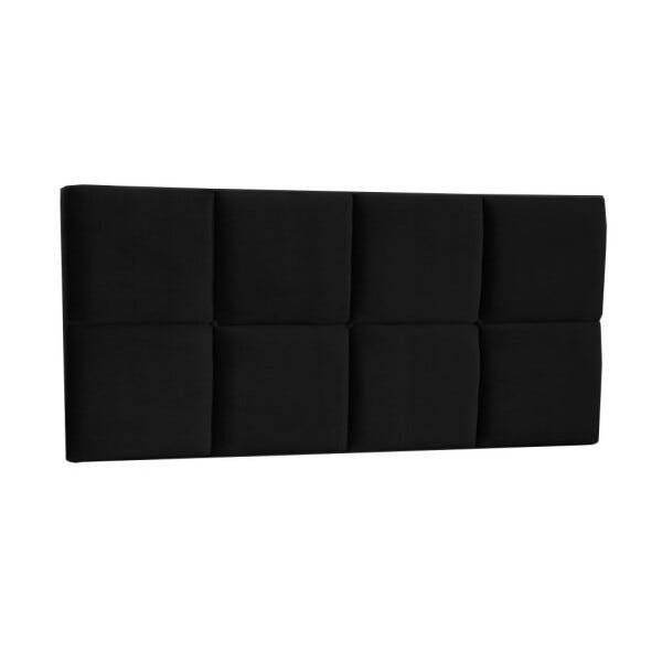 Cabeceira Painel Poliana 140 Cm Casal Suede Veludo Preto - 1