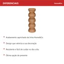 Ver imagem 4 de Castiçal Decorativo de Cerâmica Estilo Madeira 25x8x8cm Porta Vela Mesa Jantar