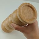 Ver imagem 6 de Castiçal Decorativo de Cerâmica Estilo Madeira 25x8x8cm Porta Vela Mesa Jantar