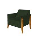 Ver imagem 2 de Poltrona Decorativa Sophia Suede Verde Pés Madeira Mz Decor