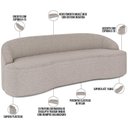 Ver imagem 4 de Sofá 4 Lugares Curvo Sala de Estar Living Lótus D02 Bouclê Bege 230 cm B-62 - Lyam Decor