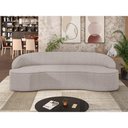 Ver imagem 2 de Sofá 4 Lugares Curvo Sala de Estar Living Lótus D02 Bouclê Bege 230 cm B-62 - Lyam Decor