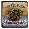 Quadro Cozinha Vintage Azeitonas Canvas 30x30cm-COZ58 - 1