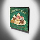 Ver imagem 3 de Quadro Cozinha Vintage Bolo Canvas 30x30cm-COZ86