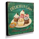 Ver imagem 2 de Quadro Cozinha Vintage Bolo Canvas 30x30cm-COZ86