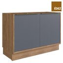 Ver imagem 1 de Balcão Cozinha Modular 100% MDF Édez Uno, 2 Portas 120 cm, Grafite e Louro Freijó