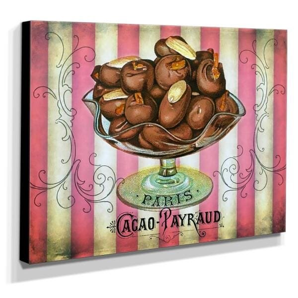 Quadro Cozinha Vintage Cacau Paris Canvas 30x40cm-COZ188 - 2