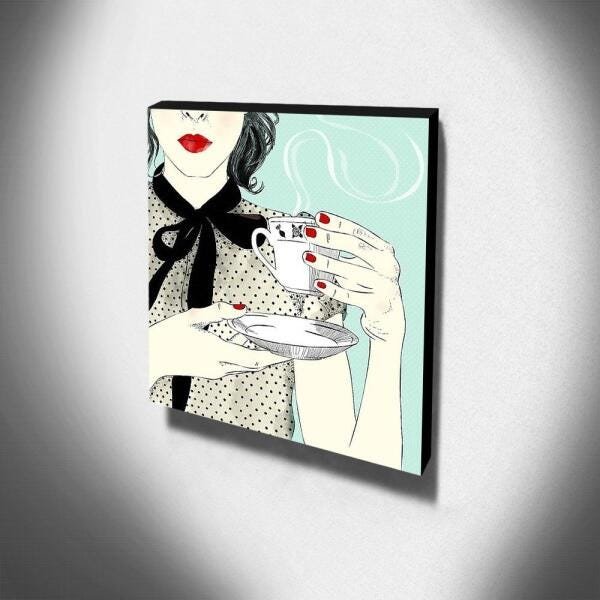Quadro Cozinha Vintage Café Canvas 30x30cm-COZ200 - 3