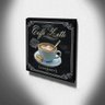 Quadro Cozinha Vintage Café Com Leite Canvas 30x30cm-COZ102 - 3