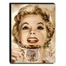 Quadro Cozinha Vintage Café Marilyn Monroe Canvas 40x30cm-COZ187 - 1
