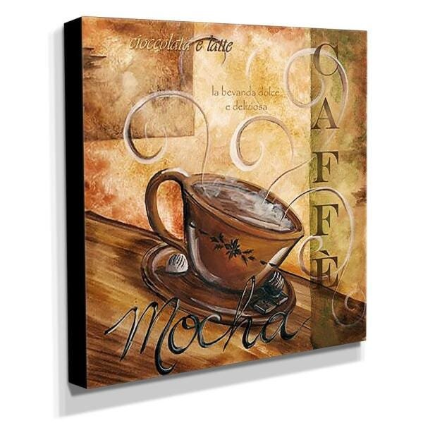 Quadro Cozinha Vintage Café Mocha Canvas 30x30cm-COZ98 - 2
