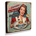 Ver imagem 2 de Quadro Cozinha Vintage Cereais Canvas 30x30cm-COZ81
