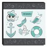 Quadro Infantil Marinheiro Canvas 30x30cm-INF391 - 1