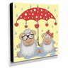 Quadro Infantil Ovelhinhas Canvas 30x30cm-INF330 - 2