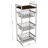Fruteira de Chão para Cozinha Estilo Industrial com 3 Cestos - 2