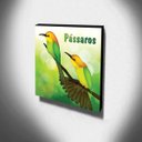 Ver imagem 3 de Quadro Infantil Pássaros Canvas 30x30cm-INF111