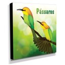 Ver imagem 2 de Quadro Infantil Pássaros Canvas 30x30cm-INF111