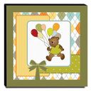 Ver imagem 1 de Quadro Infantil Ursinha Canvas 30x30cm-INF316