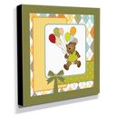 Ver imagem 2 de Quadro Infantil Ursinha Canvas 30x30cm-INF316