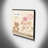 Quadro Infantil Ursinho Bem Vindo Canvas 30x30cm-INF238 - 3