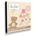 Ver imagem 2 de Quadro Infantil Ursinho Bem Vindo Canvas 30x30cm-INF238