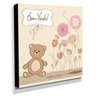 Quadro Infantil Ursinho Bem Vindo Canvas 30x30cm-INF238 - 2