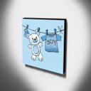 Ver imagem 3 de Quadro Infantil Ursinho Boy Canvas 30x30cm-INF200