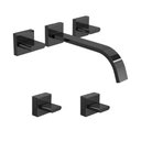Ver imagem 1 de Kit Misturador Parede e 02 Acabamentos Polo Black Noir Deca