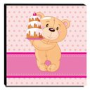 Ver imagem 1 de Quadro Infantil Ursinho Canvas 30x30cm-INF143