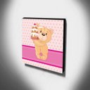 Ver imagem 3 de Quadro Infantil Ursinho Canvas 30x30cm-INF143