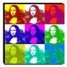 Quadro Pop Art Mona Lisa Canvas 30x30cm-QP13 - 1