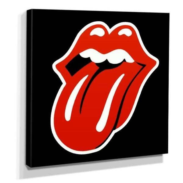 Quadro Pop Art Rolling Stones Canvas 30x30cm-QP6 - 2