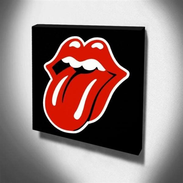 Quadro Pop Art Rolling Stones Canvas 30x30cm-QP6 - 3