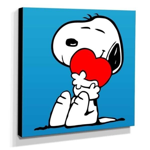 Quadro Pop Art Snoopy Canvas 30x30cm-QP19 - 2