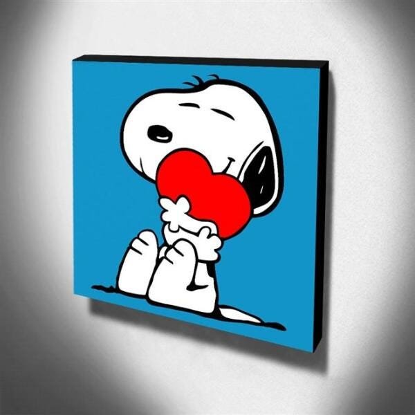 Quadro Pop Art Snoopy Canvas 30x30cm-QP19 - 3