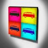 Quadro Pop Art kombi Canvas 30x30cm-QP11 - 3
