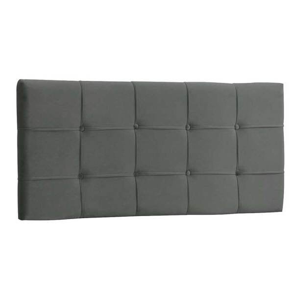 Cabeceira Painel Ana Luisa 140 Cm Casal Suede Veludo Cinza - 1