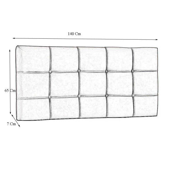 Cabeceira Painel Ana Luisa 140 Cm Casal Suede Veludo Cinza - 2