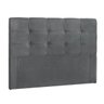 Cabeceira Ana Luisa 195 Cm King Suede Veludo Cinza - 1